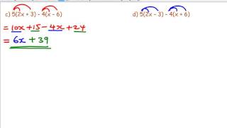 Expanding and simplifying single brackets