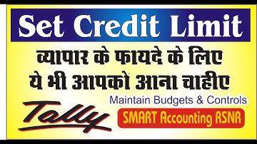 Set Credit Limit for Costumer in Tally | Maintain Budgets and Controls | Credit Sale Voucher entry