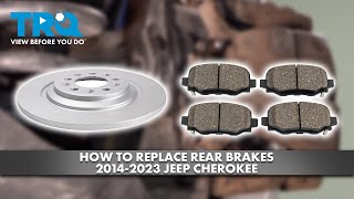 How to Replace Rear Brakes 2014-2023 Jeep Cherokee