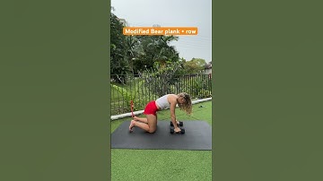 Modified Bear Plank + Row #deepcore #pregnant #postpartum #beginners