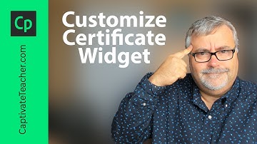 Customize Adobe Captivate Certificate Widget