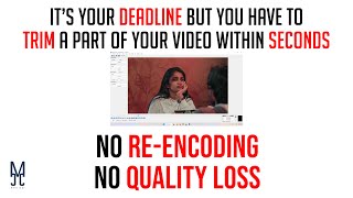 TRIM a Video IN SECONDS (No Re-Encoding / No Quality Loss) | BEST for URGENT MATTERS