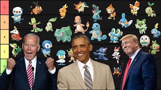 PRESIDENTS RANK POKEMON STARTERS