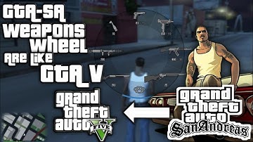 How to change weapons switch from GTA San Andreas To GTA 5 weapons wheel | GTA-SA to GTA 5 #gta-sa