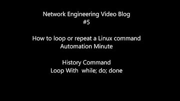 NE#5 How to loop or repeat a Linux command