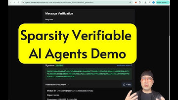 Sparsity Verifiable AI Agents Demo