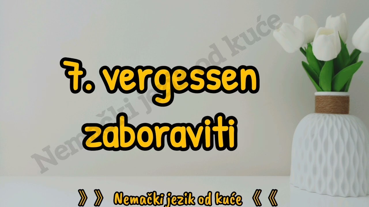 Nauci 10 glagola za A1 NIVO kroz jednostavne recenice