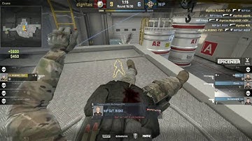 CS:GO Friberg 4k pistole NIP vs Dignitas EPICENTER: Moscow