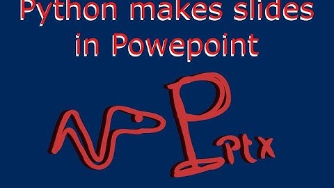 Powerpoint slides with Python in minutes