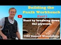 Building the Paulk Workbench: Part 1 Getting Started breaking down the plywood.