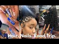 GRWM: Boho Knotless Braids in ATL + Custom Nails in NC | Nail Diaries Ep. 2
