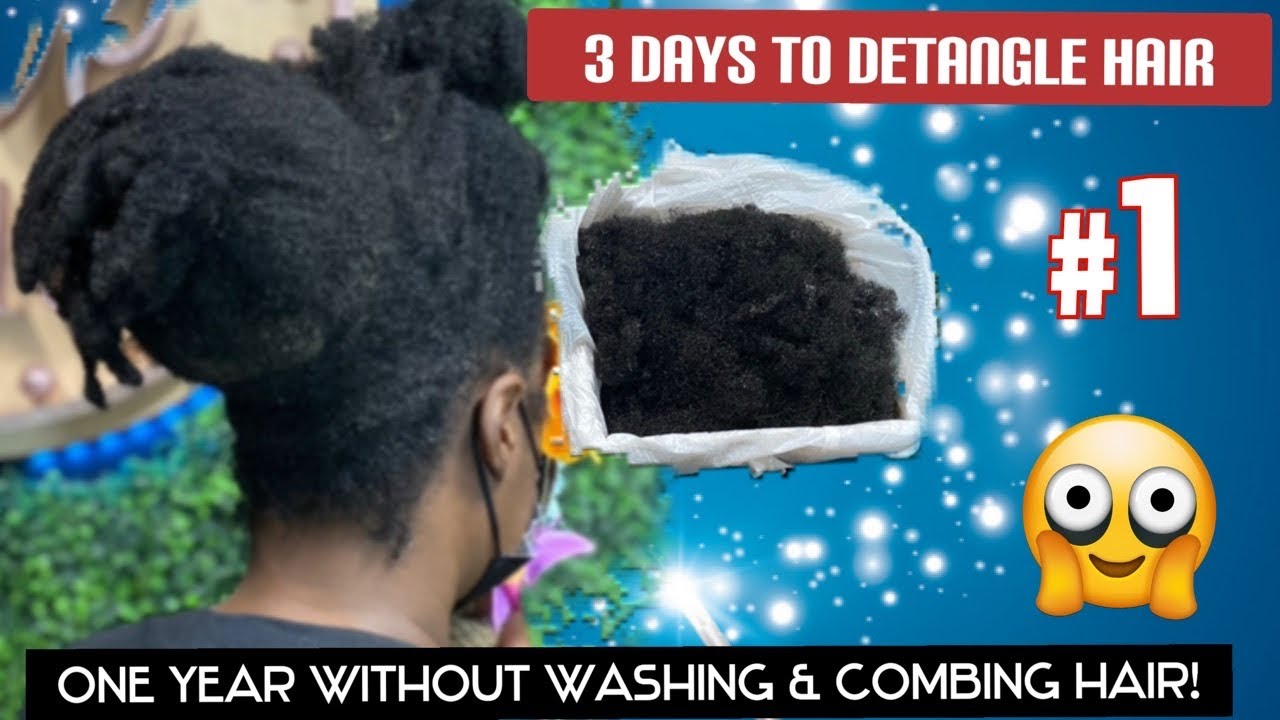 One year without washing & combing hair! - YouTube