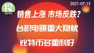 【2021-07-16】零售销售意外大涨，市场却不买账；台积电遭双重打击，未来堪忧？SQ 比特币暴多重利好，股价逆转颓势