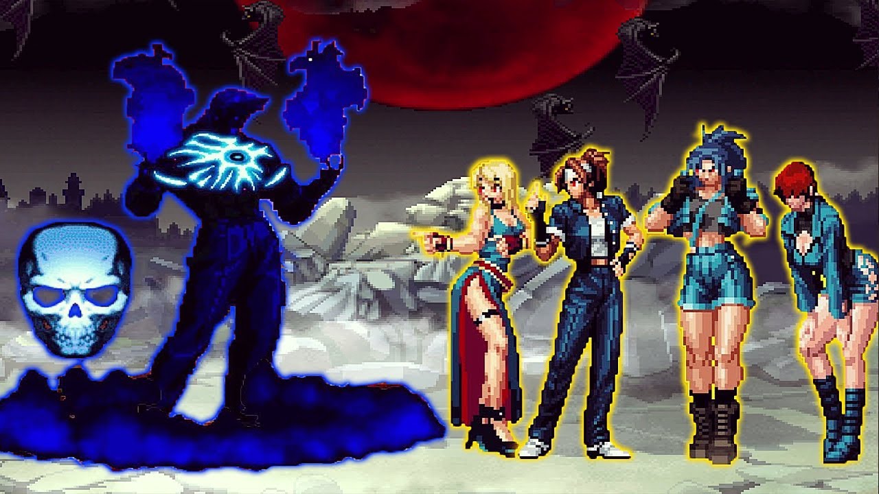 [KOF Mugen] Blue Valmar Rugal Vs Yellow Shine Female Team - YouTube