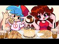 FNF Boyfriend X Girlfriend love Milk Tea - Friday Night Funkin' Animation Mukbang