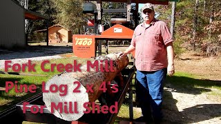 Fork Creek Mill - 2x4&#39;s For Mill Shed Using Timberking 1400
