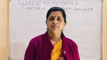 Algebra - Exercise 11.5 Question 1 and 2 Class 6 Mathematics NCERT Book Chapter 11