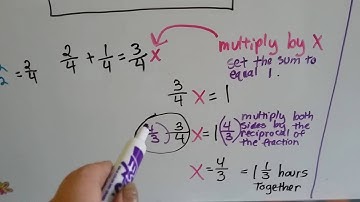 Intro Algebra Word Problems #34b - Part 2, Write, solve equations for Work type problems