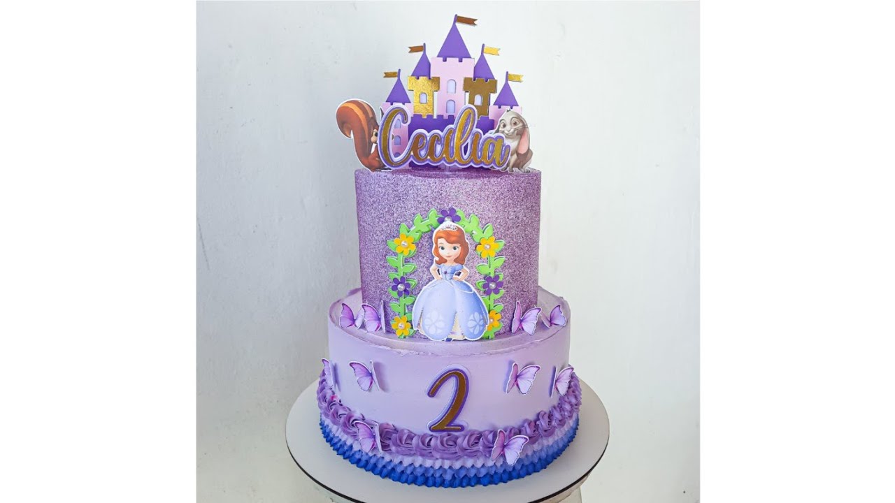 BOLO PRINCESA SOFIA 2 ANDARES 💜 | CHANTILLY