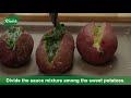 Cook with Knorr: Baked Sweet Potato with Cheese Sauce and Spinach