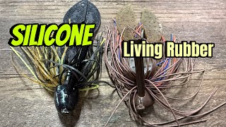 The HUGE Difference Between Living Rubber And Silicone Jig Skirts 