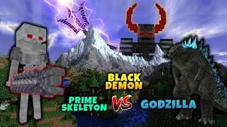 Minecraft | Demon Wither Vs Prime Skeleton Fight With Oggy And Jack | Minecraft Pe | In Hindi |