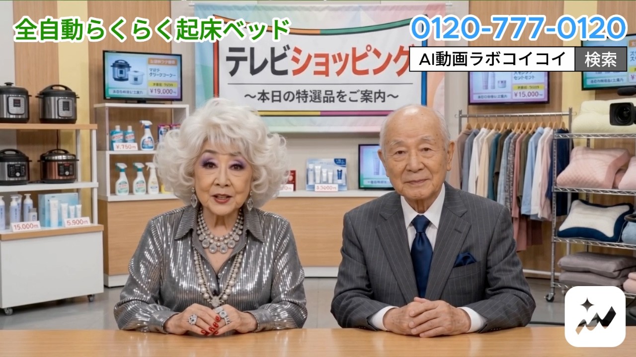 AIおばあちゃんのテレビショッピング【Topview】