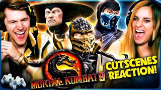 MORTAL KOMBAT 9 ALL CUT SCENES/STORY Reaction! | Michael & Kristen!