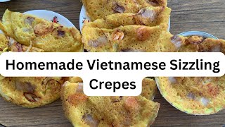 Homemade Vietnamese Crepes 香脆煎餅 Bánh Xèo Giòn. #wongfayeusa