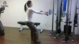 Two Arm Cable Row for mid traps and rhomboids