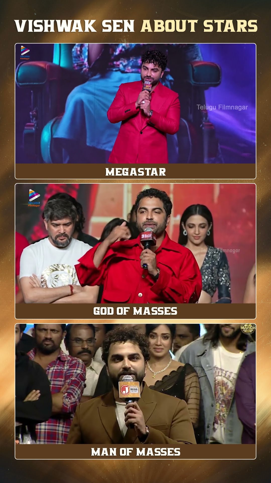 #VishwakSen About #Chiranjeevi , #Balakrishna \u0026 #JrNTR ? | #Laila | #DasKaDhamki | #GangsOfGodavari