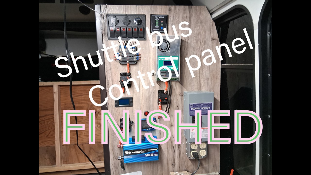 Camper control panel finished. Handicap shuttle bus conversion into ...