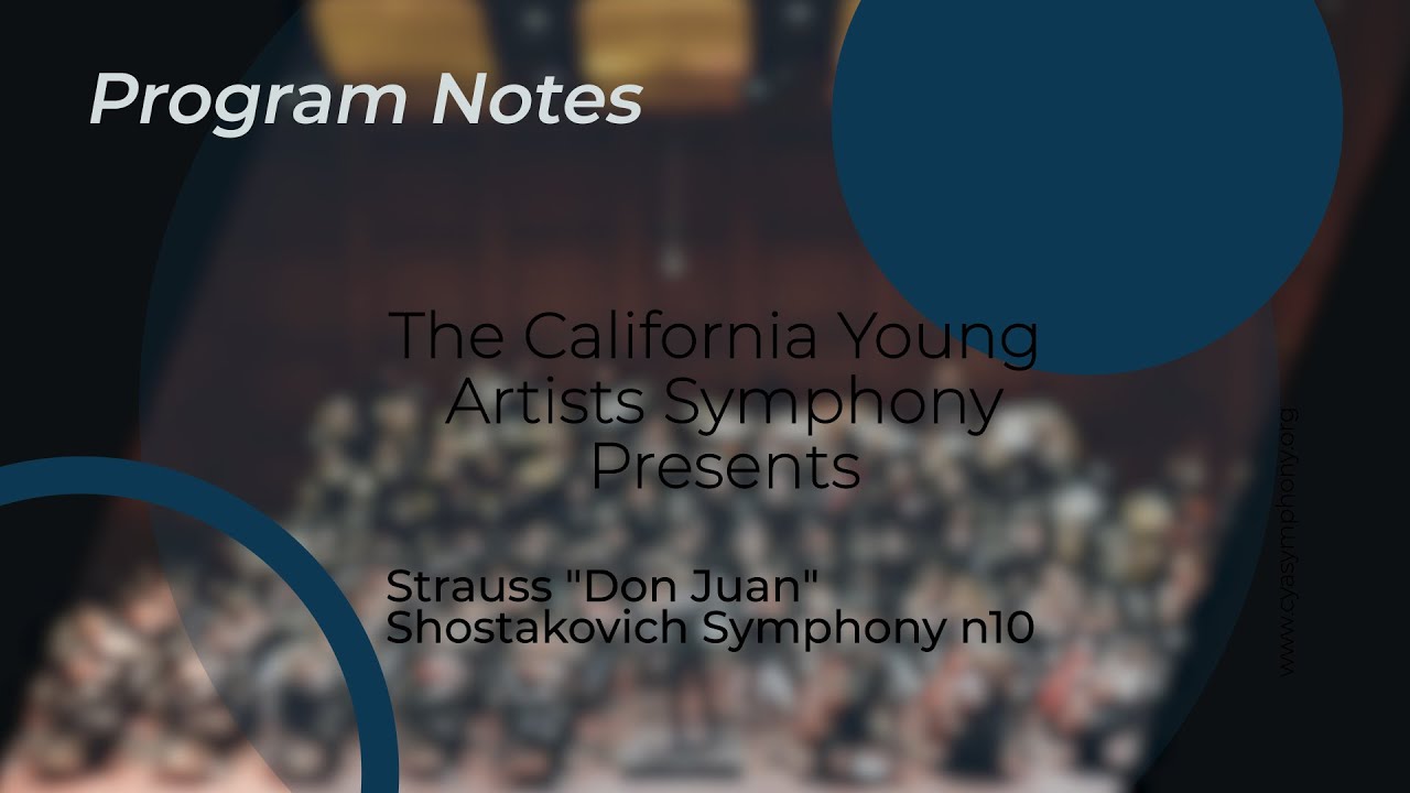 CYAS November 16th 2025 - Strauss "Don Juan," and Shostakovich Symphony n. 10