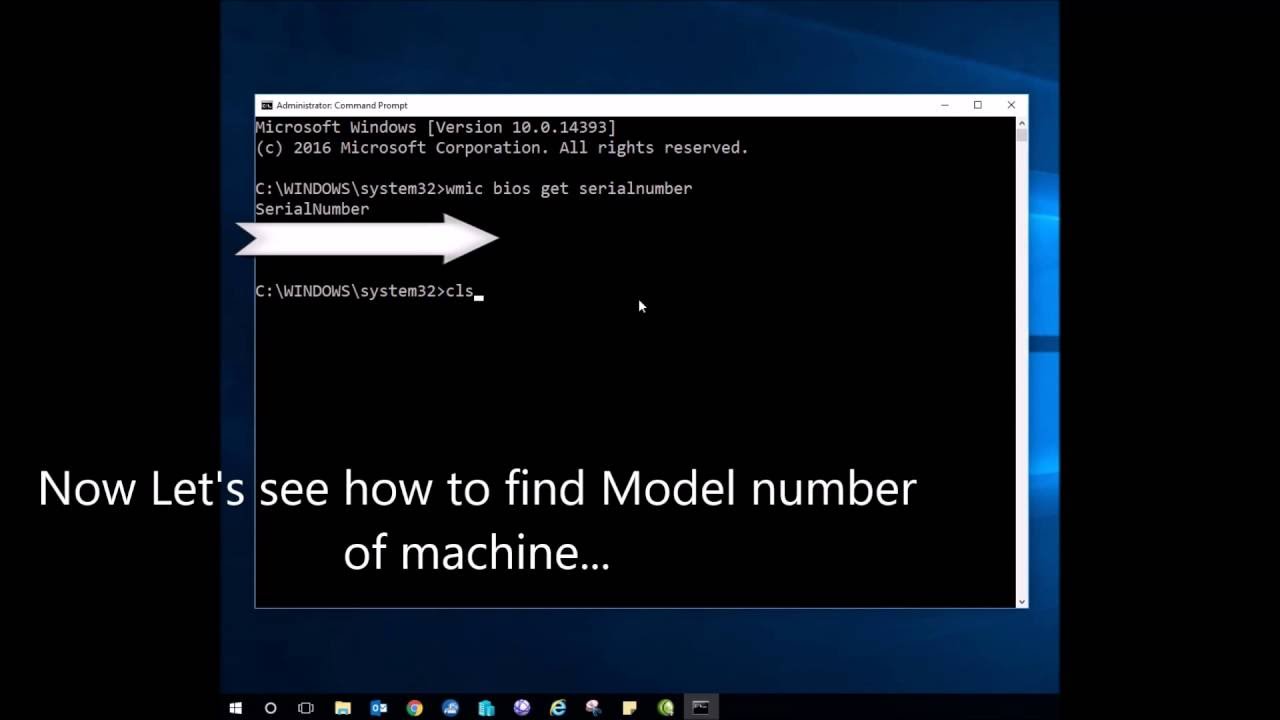 How to get monitor serial number through command prompts