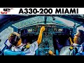 Piloting AIRBUS A330 into Miami | Cockpit Views