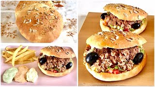 سندويش طابونة تونسي على طريقة المحلات |SANDWICH TABOUNA TUNISIEN | TUNISIAN FAST FOOD