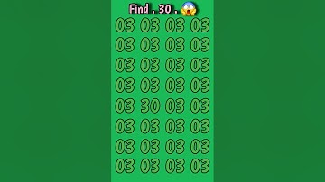 Find odd number 30 ; #shorts #maths #facts #shortvideo #tiktok #viralvideo #squidgame #find