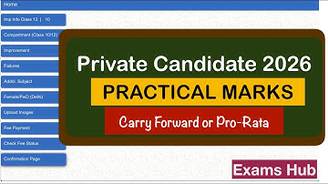 CBSE Private Candidate 2026 Practical Exam Marks | Carry Forward or Pro Rata