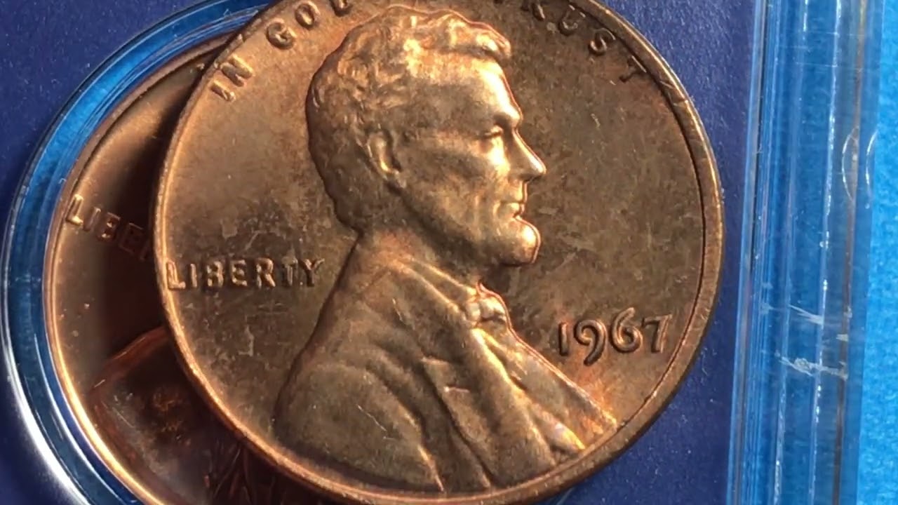 ペニーレッドエンタイヤ8枚で 1967 US Penny - No Mint Mark Lincoln One Cent Coin - YouTube