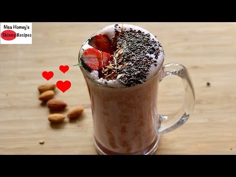 strawberry-oatmeal-breakfast-smoothie-recipe---oats-recipes-for-weight-loss