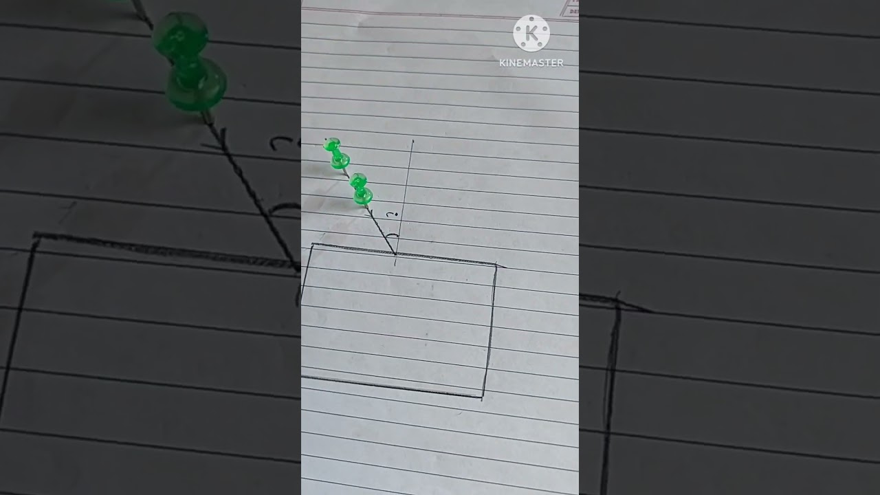 Refraction of light through rectangular glass slab. 10th science. 
