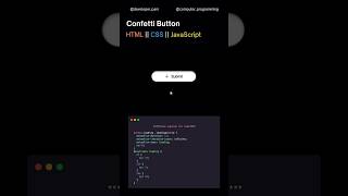 Confetti Button || HTML CSS JS || developer pani #webdevelopment #html #css #javascript #shorts