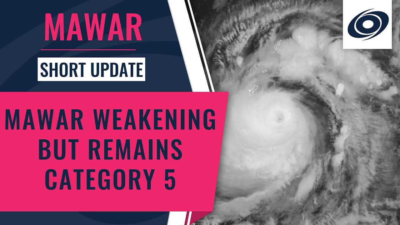 Mawar Remains a Powerful Category 5 on Approach to Guam - YouTube