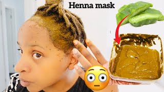 DIY HENNA HAIR MASK APPLICATION! Ft Cactus water ! Henna & cactus mask for hydration & strength screenshot 5