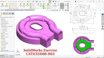 SolidWorks Practice Exercise –CATICS3D08-H03