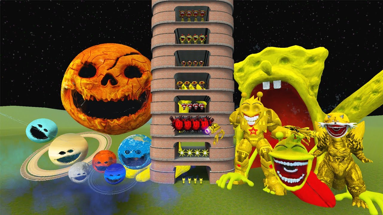 TALLGRASS LITTLE TO BIG ALL VENUS WAKES UP FAMILY VS ALL SIMON SPRUNKI FAMILY PHASE 1 - 10 in GMod!