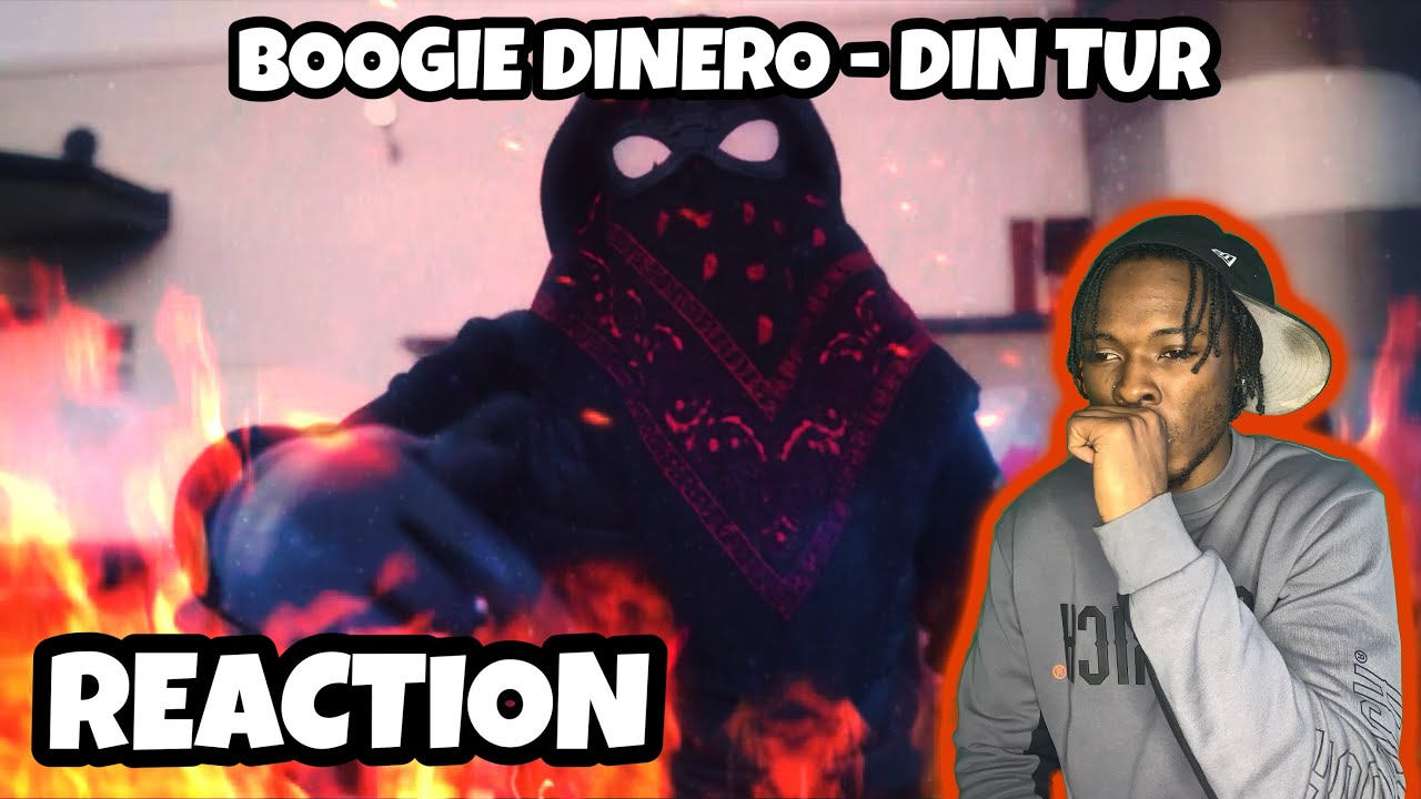 AMERICAN REACTS TO SWEDISH RAP | BOOGIE DINERO DIN TUR (LYRICVIDEO)