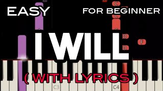 I WILL ( LYRICS ) - THE BEATLES | SLOW &amp; EASY PIANO