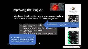 MicroBit Magic 8 Ball lesson 2 (including simultaneous button presses)
