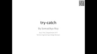 Try-Catch Block (Part 1)